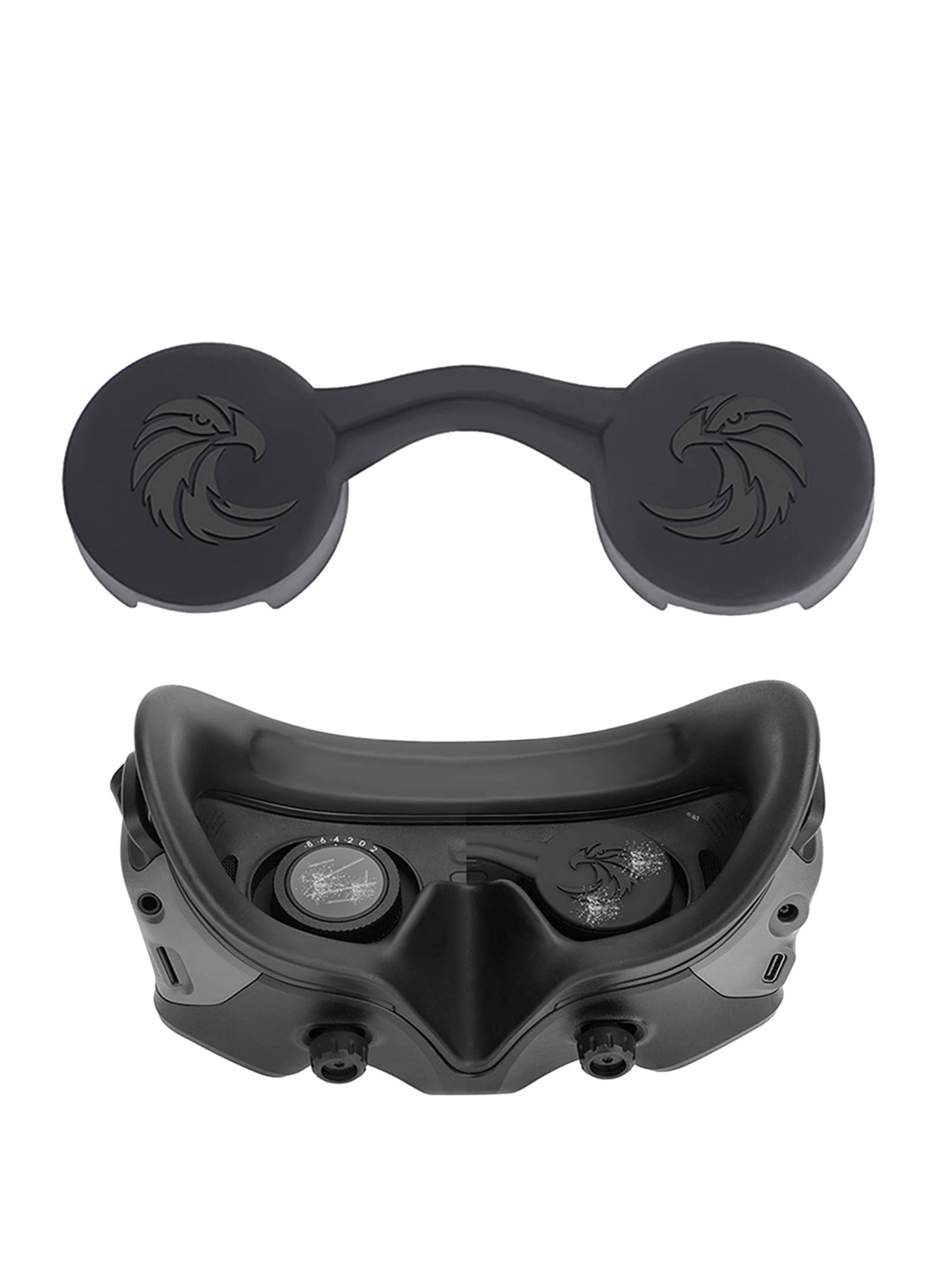 VR Lens Protector Cover Silicone Glasses Protective Cover Case Dust Cover Compatible for DJI Avata Goggles 2/Goggles 3 Accessories
