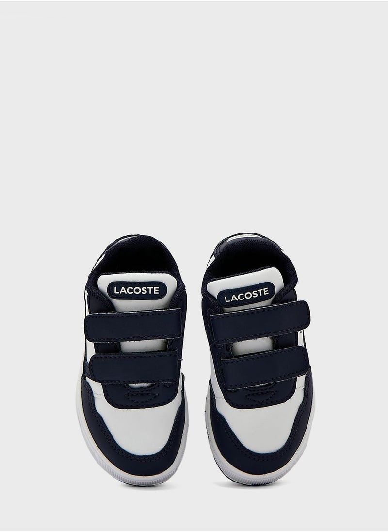 LACOSTE - Kids Lace Up Court Sneakers - Image 1