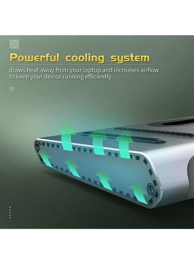 Go-Des 14-in-1 USB Type-C Docking Station with 4K HDMI, 100W PD Charging, VGA, USB Ports, SD/TF Card Slots, RJ45 Ethernet, 3.5mm Audio Jack & Laptop Heat-Dissipation Stand - Image 2