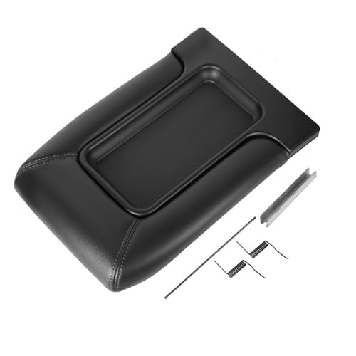 LCWRGS Center Console Lid Kit Replacement for Chevy Silverado GMC Sierra 2001 2002 2003 2004 2005 2006 2007 - Dark Gray - Image 1