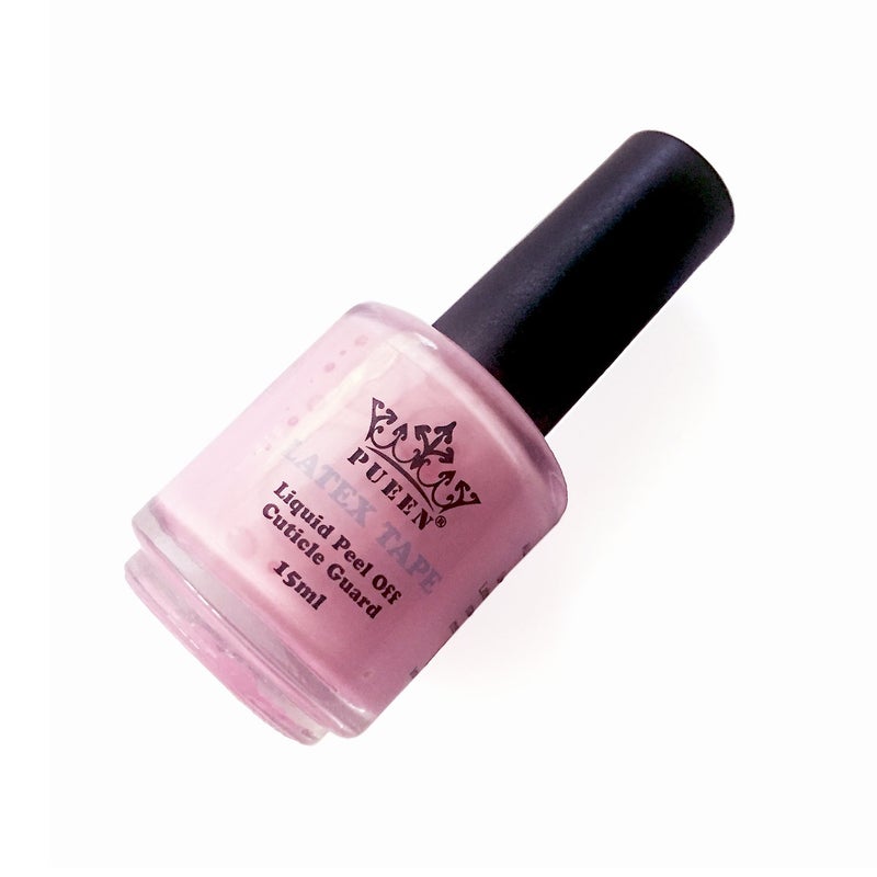 PUEEN Latex Tape Peel Off Cuticle Guard Skin Barrier Protector Nail Art Liquid Tape 15ml Pink - BH000584 - Image 2