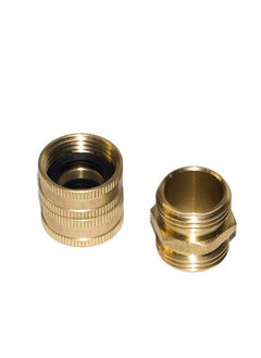 Generic Garden Hose Adapter, 3/4 Inch Solid Brass Hose Connectors Adapters, Male to Male, Female to Female, 4-Pack with Extra 4 Washers  - Image 3