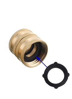 Generic Garden Hose Adapter, 3/4 Inch Solid Brass Hose Connectors Adapters, Male to Male, Female to Female, 4-Pack with Extra 4 Washers  - Image 4