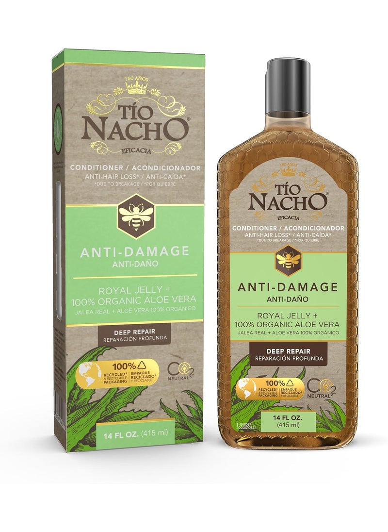 Tio Nacho Tio Nacho Aloe Vera Deep Repair Conditioner 100 Organic Aloe Vera and Royal Jelly Repairs and Protects Hair Vegetable Keratin for Softness and Shine Paraben and SaltFree  14 Oz 