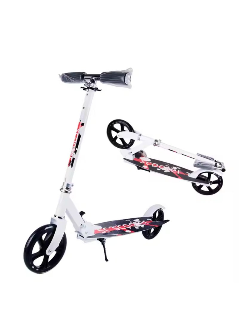 ALSAEED A Scooter for Children and Adults with Adjustable Height and Large wheels. A Smooth Ride and Foldable It Can Be Carried Anywhere. It is the Best Gift for your Child. Multi-color. - Image 1