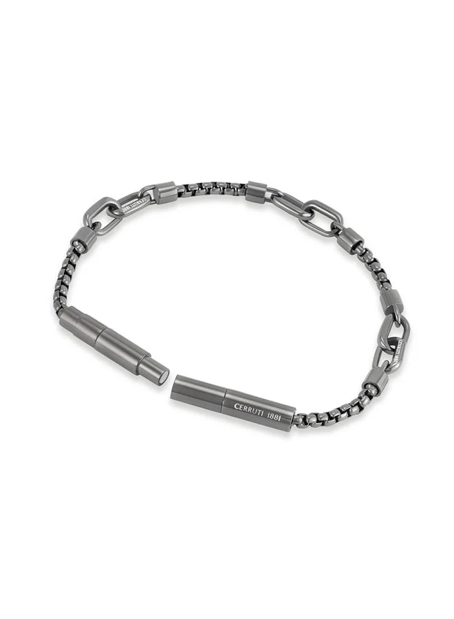 CERRUTI 1881  Saverio Grey Finish Three Motif Bracelet for Men for Men | Best Price UAE