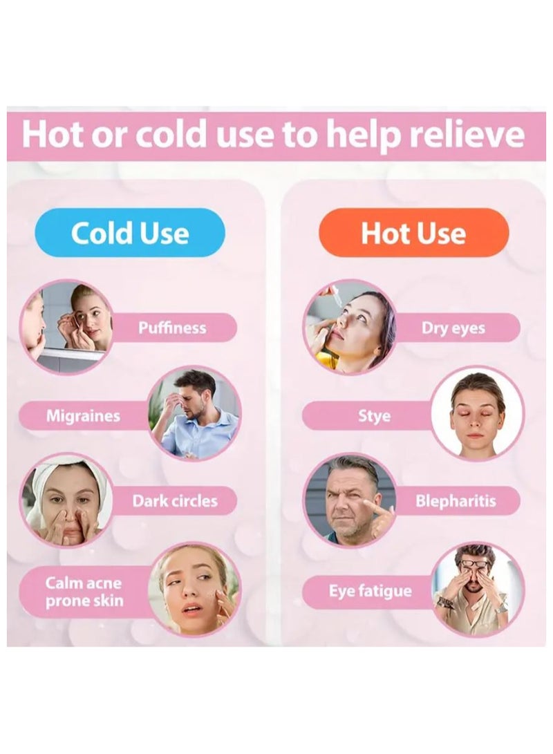 اي او تي م عبوة من قناعين للعينين قابلين لإعادة الاستخدام مع جل تبريد لعلاج الهالات السوداء وجفاف العين والاحمرار | مُريح للعينين للنساء والرجال - Image 5