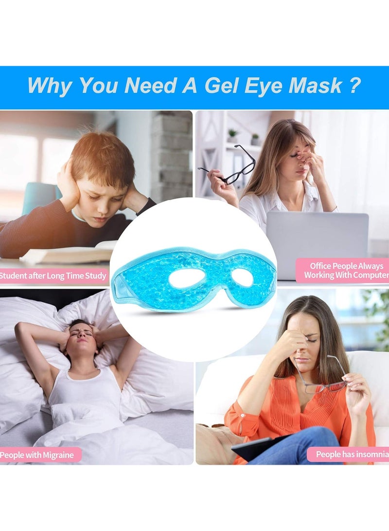 اي او تي م عبوة من قناعين للعينين قابلين لإعادة الاستخدام مع جل تبريد لعلاج الهالات السوداء وجفاف العين والاحمرار | مُريح للعينين للنساء والرجال - Image 4