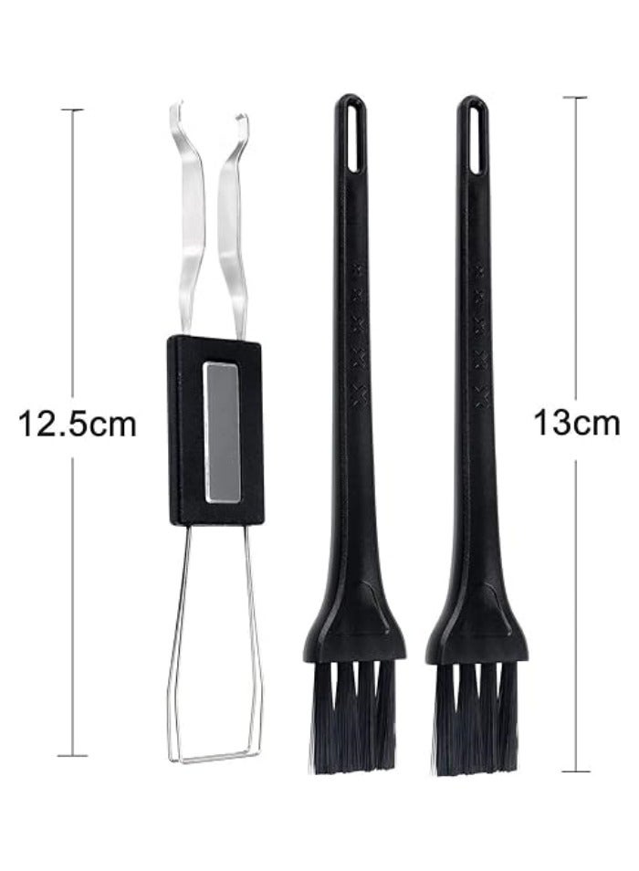 Keycap Puller Switch Puller Stainless Steel Keycap Removal Tool with 2 Pcs Keyboard Cleaning Brush for Mechanical Keyboard - Image 3