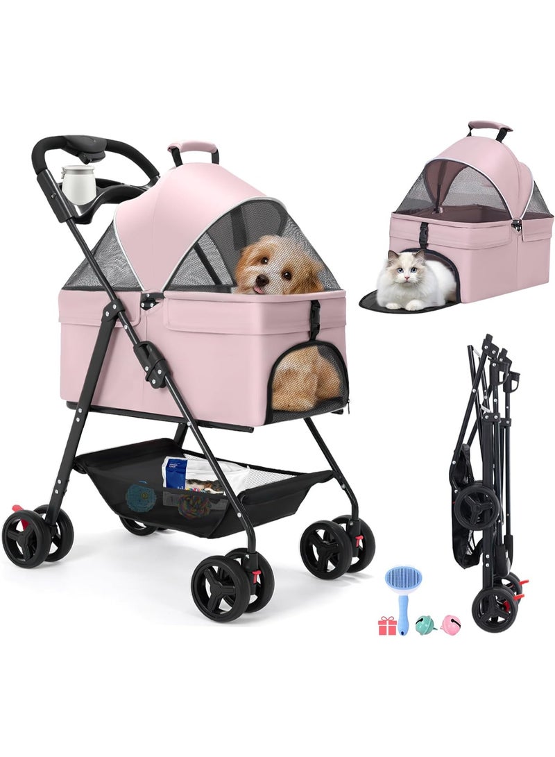 Pet Stroller for Cats/Dogs,Separable Dog Strollers for Small Medium Dogs Within 20kg,Pet Gear No-Zip Dog Prams Pushchairs - Image 1