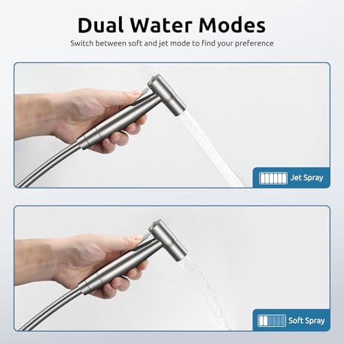 BRITULIF Hot and Cold Bidet Sprayer for Toilet, BRITULIF Bidet Attachment for Warm Water, Bidet with Warm Water Muslim Shower, Ideal for Feminine Hygiene, Pet Cleaning, Cloth Diapers, and Elderly Care - Image 5