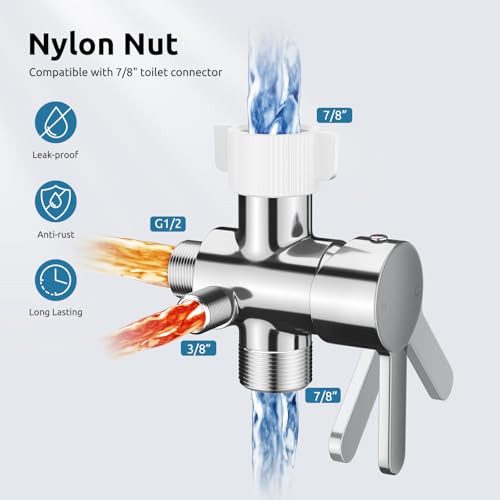 BRITULIF Hot and Cold Bidet Sprayer for Toilet, BRITULIF Bidet Attachment for Warm Water, Bidet with Warm Water Muslim Shower, Ideal for Feminine Hygiene, Pet Cleaning, Cloth Diapers, and Elderly Care - Image 3