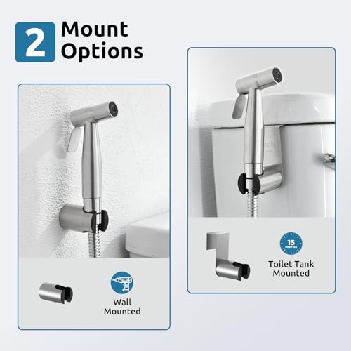 BRITULIF Hot and Cold Bidet Sprayer for Toilet, BRITULIF Bidet Attachment for Warm Water, Bidet with Warm Water Muslim Shower, Ideal for Feminine Hygiene, Pet Cleaning, Cloth Diapers, and Elderly Care - Image 4
