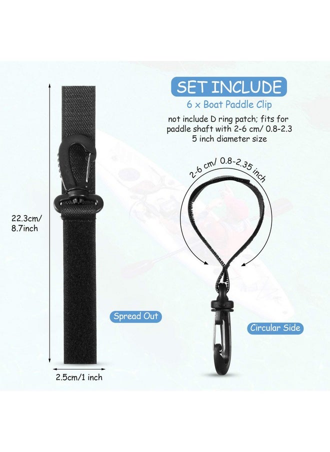 Skylety - 6 Pieces Boat Paddle Clip Kayak Paddle Keeper Kayak Paddle Storage Holder Kayak Oar Snap Clip Kayak Canoe Boat Paddle Accessories (Not Include D Ring Patch) - Image 1