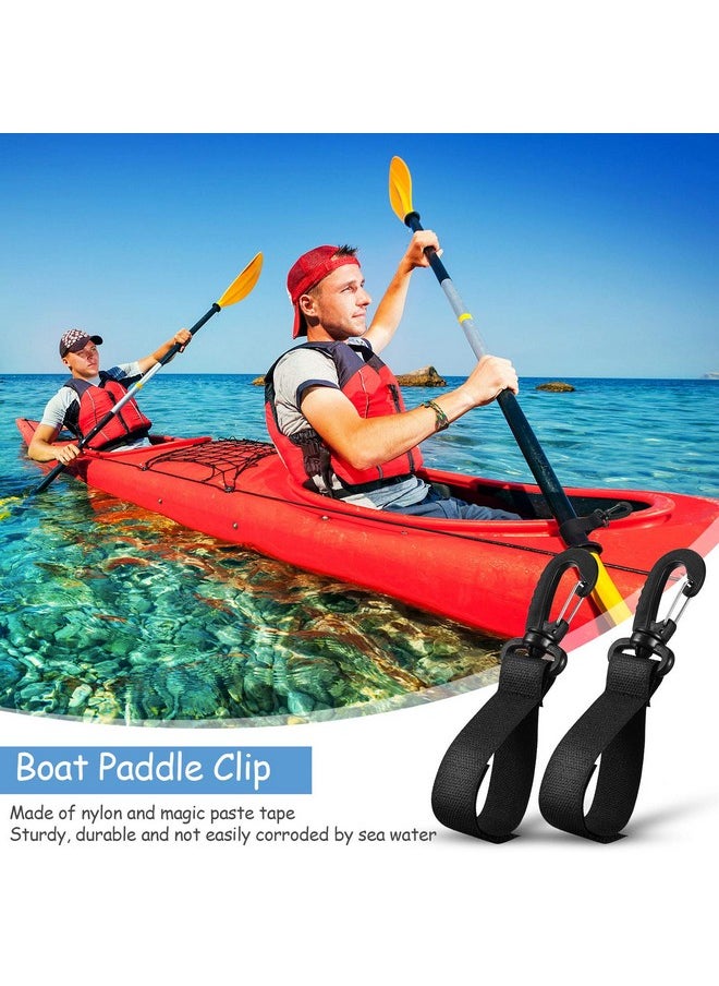 Skylety - 6 Pieces Boat Paddle Clip Kayak Paddle Keeper Kayak Paddle Storage Holder Kayak Oar Snap Clip Kayak Canoe Boat Paddle Accessories (Not Include D Ring Patch) - Image 1