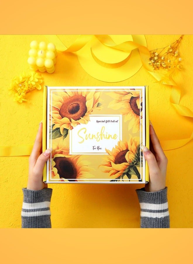 GTSOL Sunshine Yellow Spa Gift Box for Women – 11-Piece Birthday & Self-Care Set with Candle, Tumbler, Socks, Diamond Soap & More – Cheerful Gift for Her, Mom, Sister, Friend - Image 5
