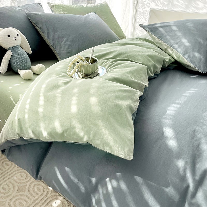 Four-Piece Bedding Set For Beds, Brushed Duvet Cover, Solid Color Three-Piece Set, Direct Sale From Manufacturer, Ins Style - Image 1