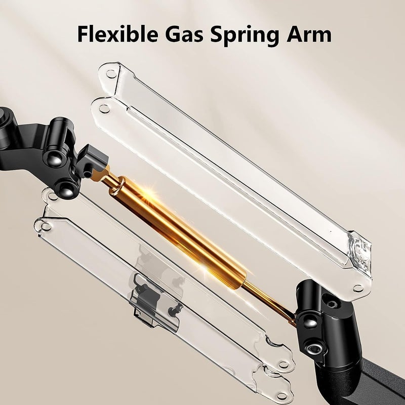 Fh Single Screen Stand, Gas Spring 13-32 Inch Monitor Arm, Bearing 2-9Kg Monitors, Vesa 100X100Mm, Tilt Swivel & Rotate For Home Office - Image 4