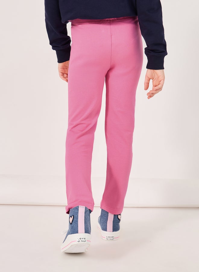 Styli Solid Elastic Waistband Leggings - Image 4