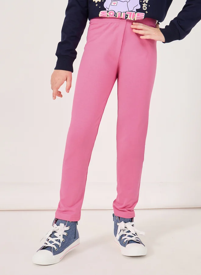 Styli Styli Solid Elastic Waistband Leggings