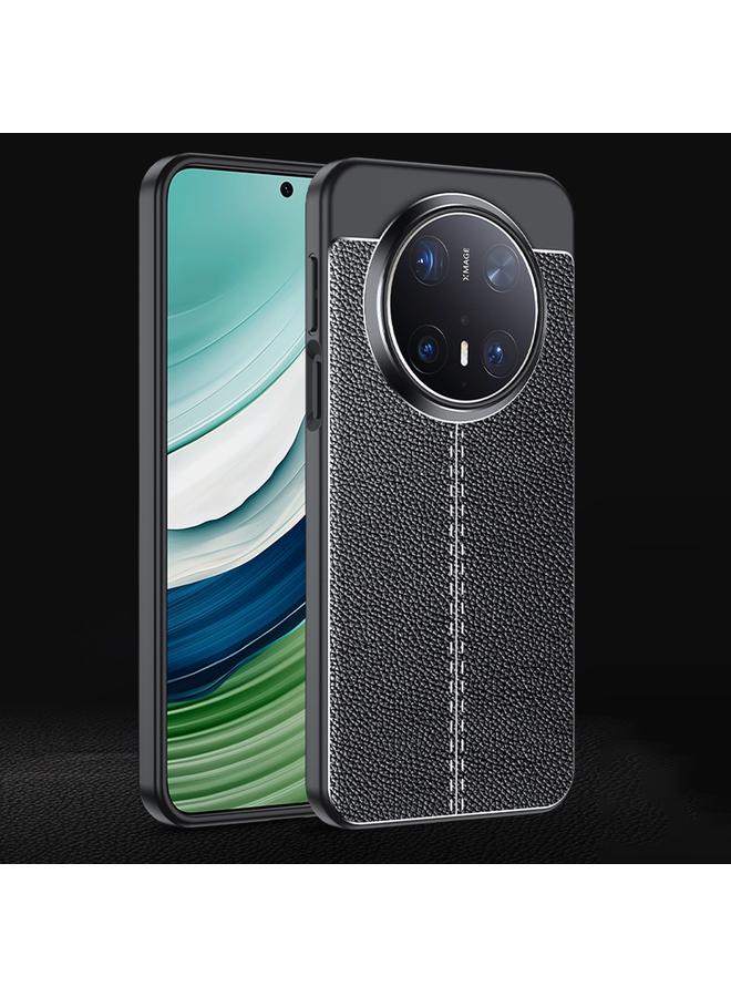 اس-توب جراب لهاتف Huawei Mate 70 مصنوع من مادة TPU الليتشي المقاومة للصدمات - Image 1