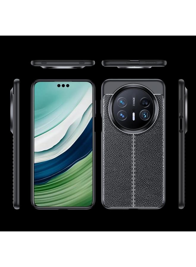 اس-توب جراب لهاتف Huawei Mate 70 مصنوع من مادة TPU الليتشي المقاومة للصدمات - Image 2