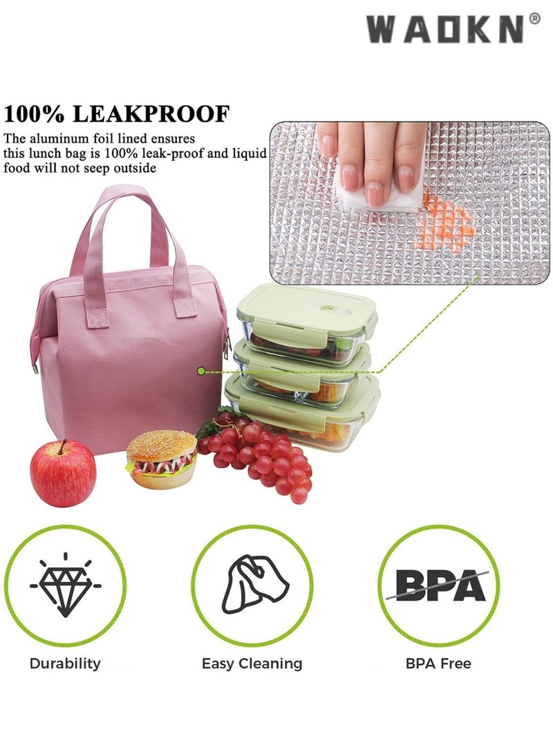 WAOKN Multifunctional Lightweight Simple Lunch Bag Bento Bag Thick Insulated Refrigerated Lunch Handbag Lunch Box Handbag Suitable For Students Women Men Picnic Work Outdoor - Image 3