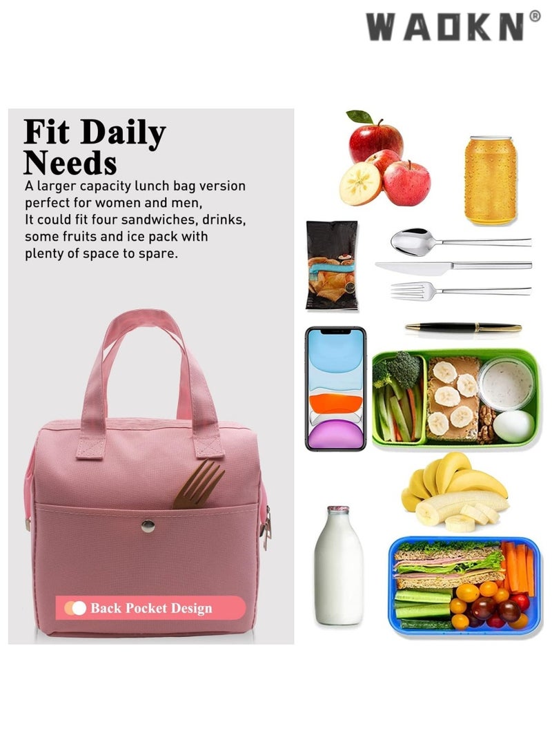 WAOKN Multifunctional Lightweight Simple Lunch Bag Bento Bag Thick Insulated Refrigerated Lunch Handbag Lunch Box Handbag Suitable For Students Women Men Picnic Work Outdoor - Image 5