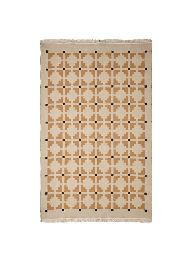 Zaboon Rug, flatwoven, yellow-beige, 170x240 cm - Image 1