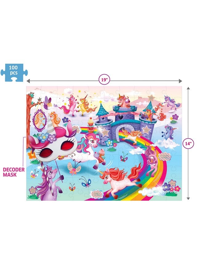 Chalk and Chuckles I Love Unicorns 100 Piece Jigsaw Puzzle, Secret Message Puzzle for Kids Age 5+, Birthday Gifts for Girls and Boys 6, 7 8, 9 Years Old - Image 4