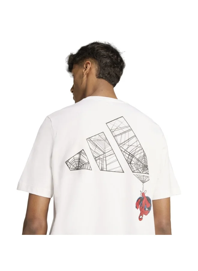 Adidas M Spiderman T-S White T-Shirt (Short Sleeve) T-Shirts For Men