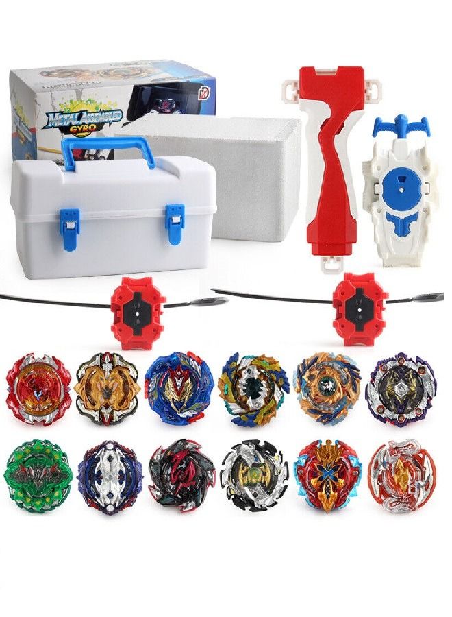 جايرو مجموعة ألعاب بي بليد 12 قطعة صندوق بي بليد بيرست قاذفة أرينا باتل قتال هدايا - Image 1