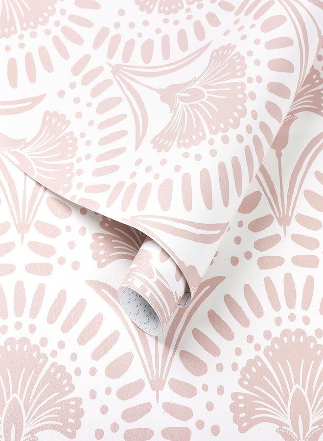 Timeet 17 in × 78.7 in Pink Wallpaper Peel and Stick Wallpaper - Image 1