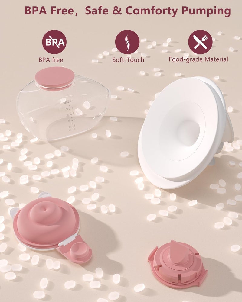 BDICOVE 2 Pack 24mm Full Breast Pump Kits Compatible with Momcozy Upgraded Mobile Flow M9, Upgraded M9 Full Set Parts Including 24mm FlnageX2, Red ValveX2, Red DiaphragmX2, Container with Silicone LipX2 - Image 3
