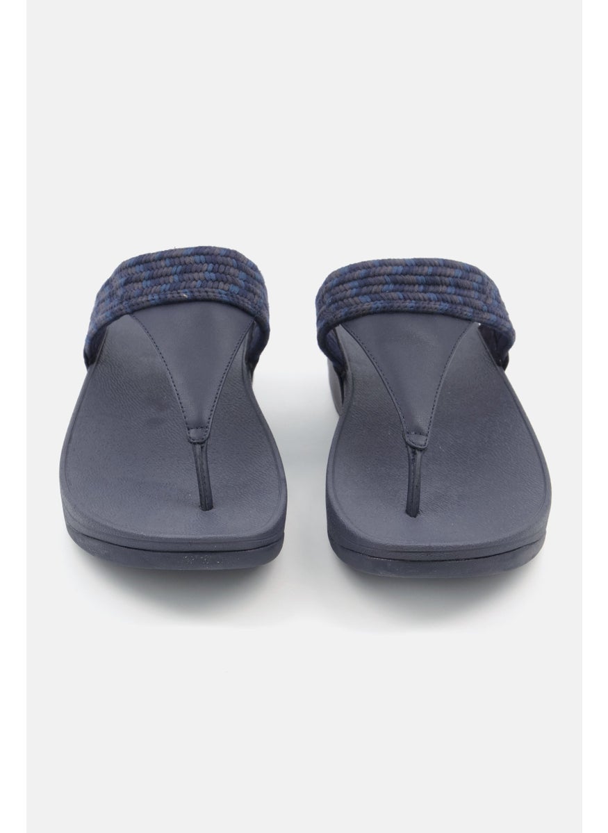 FitFlop Women Lulu Art-Webbing Toe-Post Sandals, Navy  - Image 4