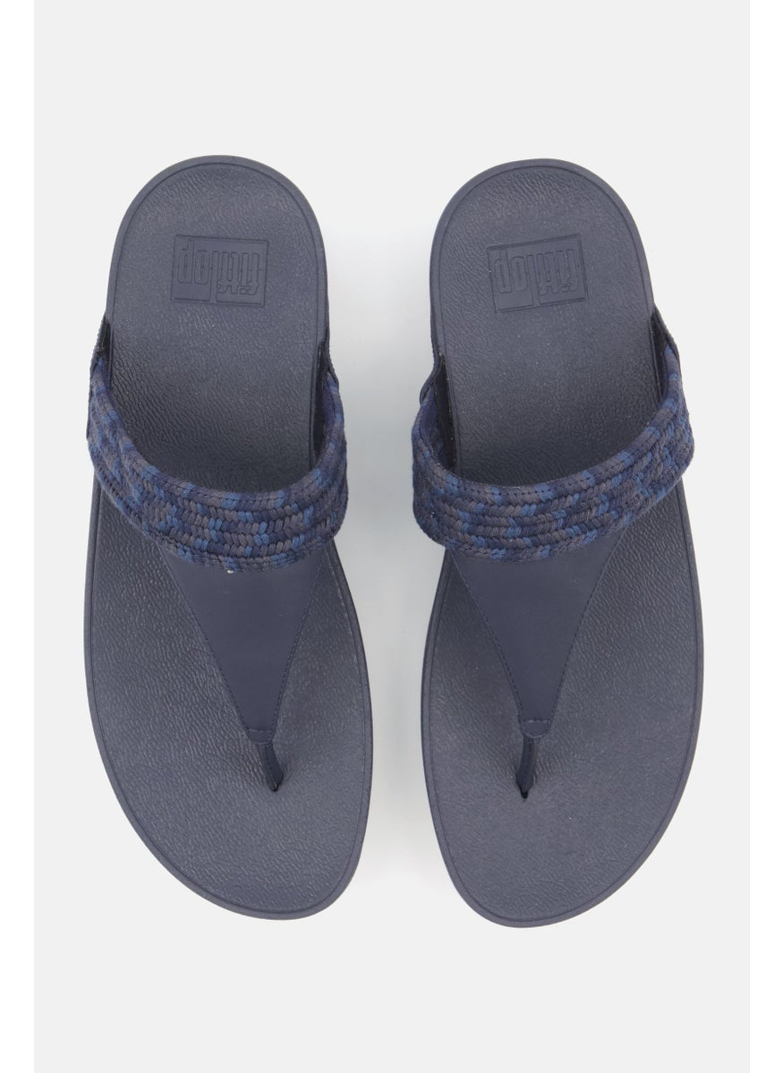 FitFlop Women Lulu Art-Webbing Toe-Post Sandals, Navy  - Image 2