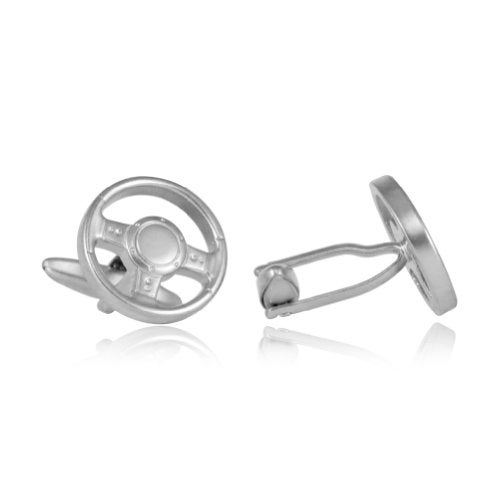 Cuff-Daddy Steering Wheel Silver Cufflinks with Presentation Box - Image 2