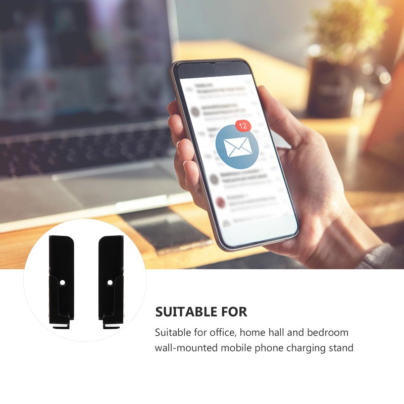 Adjustable Wall Mount Phone Tablet Holder Black Smartphone Dock For Home Office - Image 4