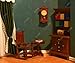 iLAND Miniature Dollhouse Furniture on 1 12 Scale Dollhouse Chair Table Bookshelf Rug Classic 4pcs - Image 4