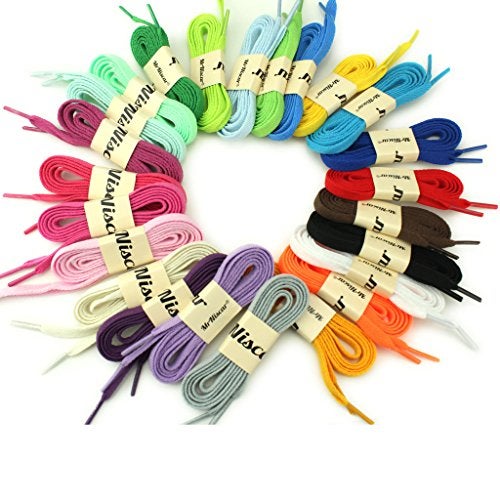 YFINE 47.24" Inch Multiple Solid Colors Flat Shoe Laces Shoelaces for Shoes(2 Pair) Khaki - Image 2