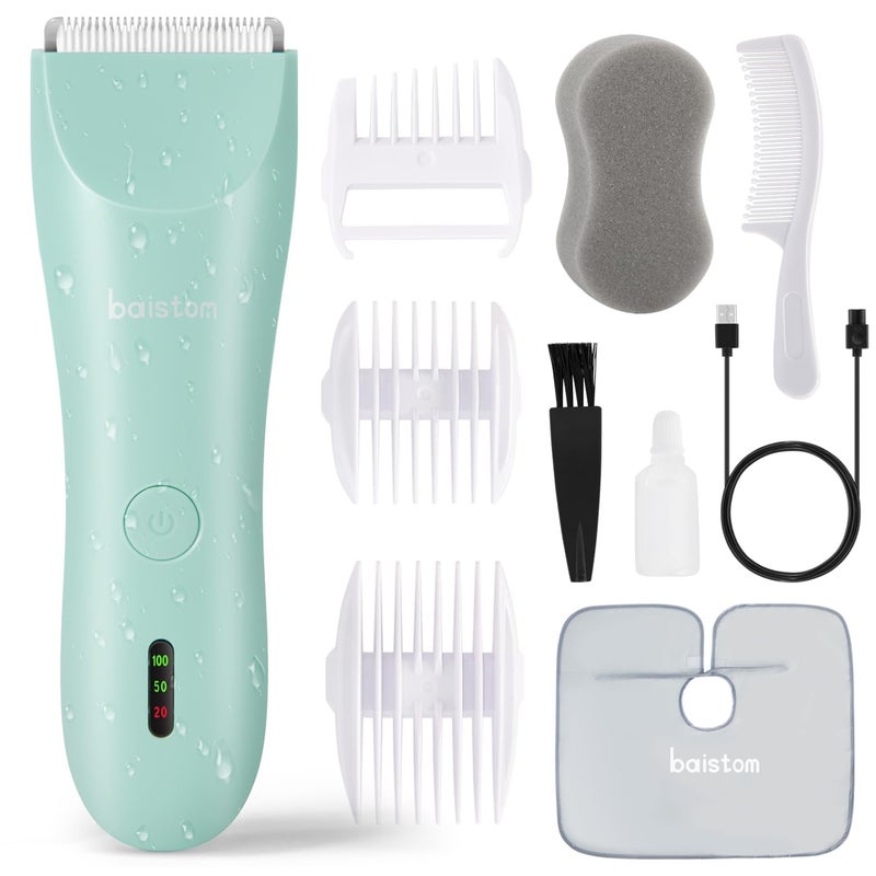 Baistom Baby Hair Clippers, Quiet & Dual-Mode Hair Cutting for 0-12, Waterproof Rechargeable & Cordless Hair Trimmer for Infant Toddler & Kids - Image 1