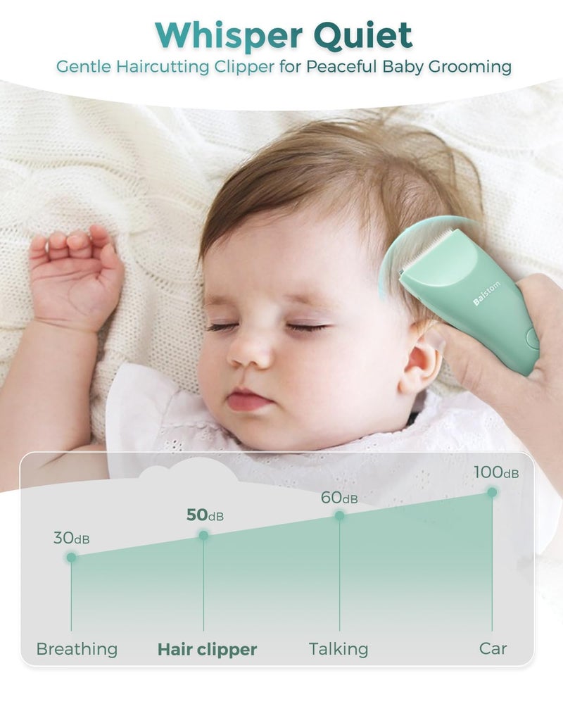 Baistom Baby Hair Clippers, Quiet & Dual-Mode Hair Cutting for 0-12, Waterproof Rechargeable & Cordless Hair Trimmer for Infant Toddler & Kids - Image 2