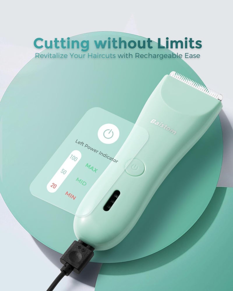 Baistom Baby Hair Clippers, Quiet & Dual-Mode Hair Cutting for 0-12, Waterproof Rechargeable & Cordless Hair Trimmer for Infant Toddler & Kids - Image 5