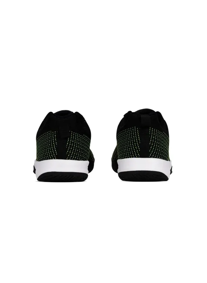 HUNDRED Blade Lite Badminton Shoes (Non Marking) | Also Perfect For Squash, Table Tennis, Volleyball, Basketball & Indoor Sports | Lightweight & Durable (Black/Orange/White,8 Uk)