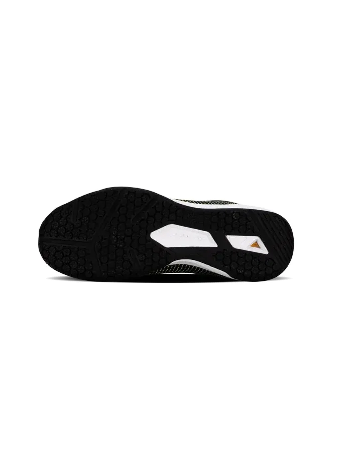 HUNDRED Blade Lite Badminton Shoes (Non Marking) | Also Perfect For Squash, Table Tennis, Volleyball, Basketball & Indoor Sports | Lightweight & Durable (Black/Orange/White,8 Uk)