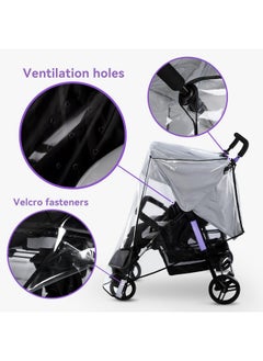 Orzbow Orzbow Mosquito Net for Baby Car Seats, Universal & Breathable Infant Car Seat Insect Mesh Net, Encrypted Bug Net for Car Seat Protection, Suitable Summer Night Walking, Baby Camping & Travel, Black  - Image 3