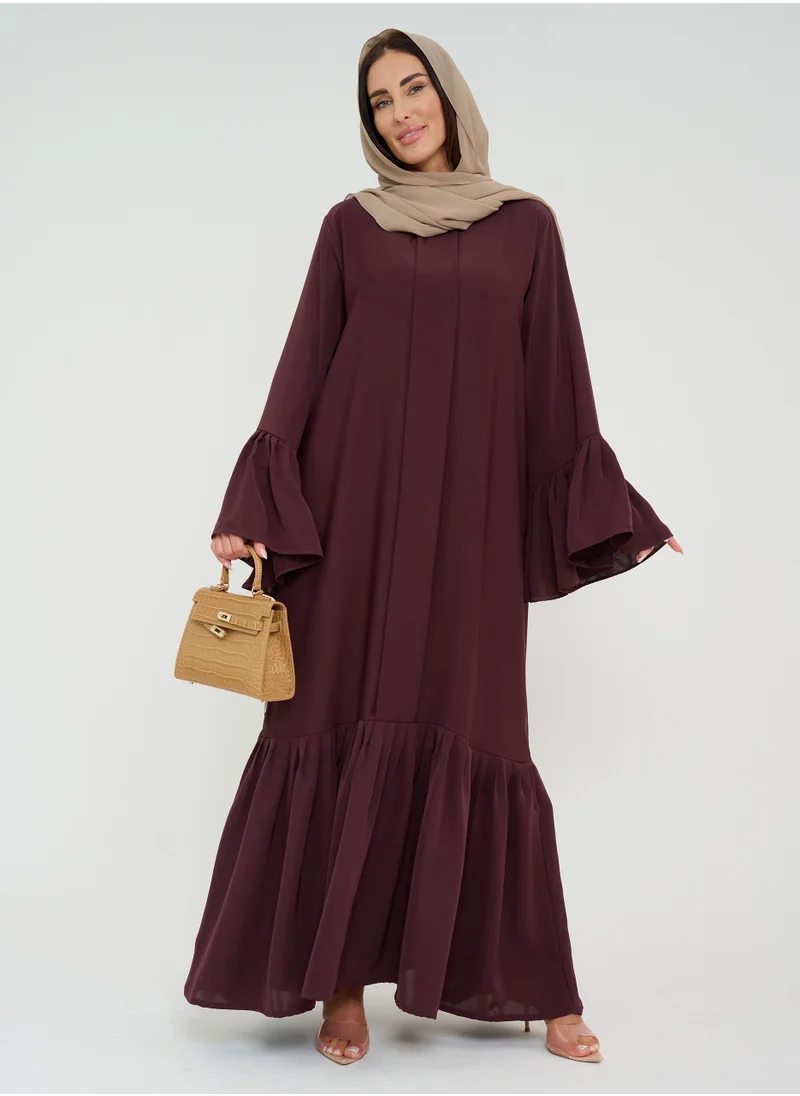Rosette Abaya Brown-R-202442