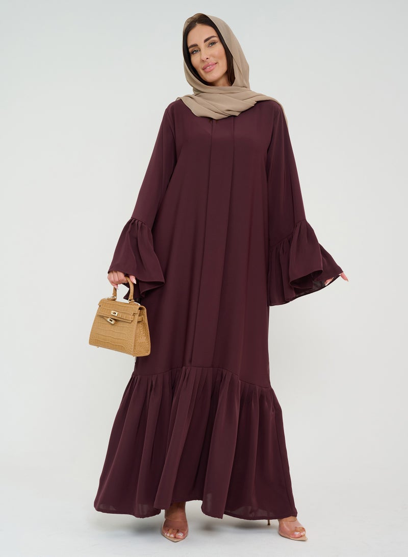 Rosette Abaya Brown-R-202442 - Image 1