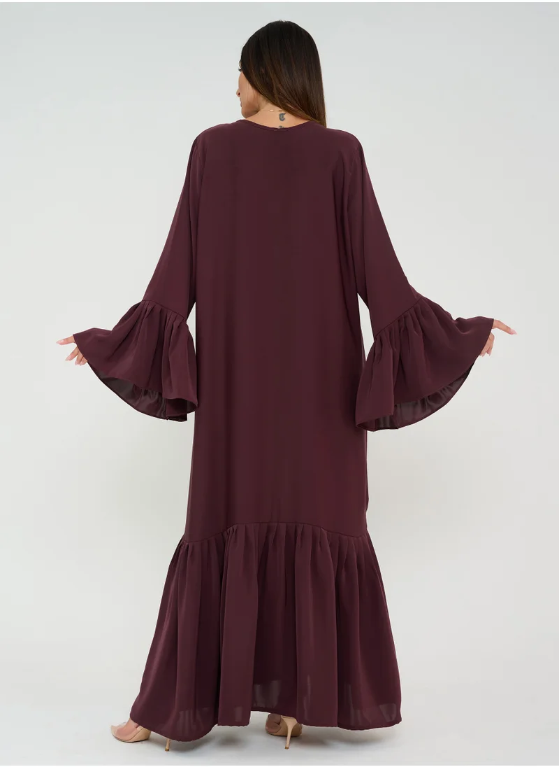 Rosette Abaya Brown-R-202442