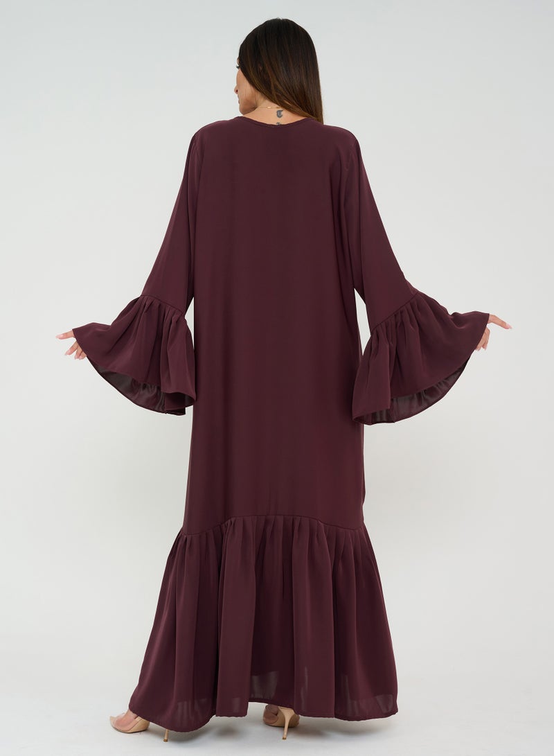 Rosette Abaya Brown-R-202442 - Image 2